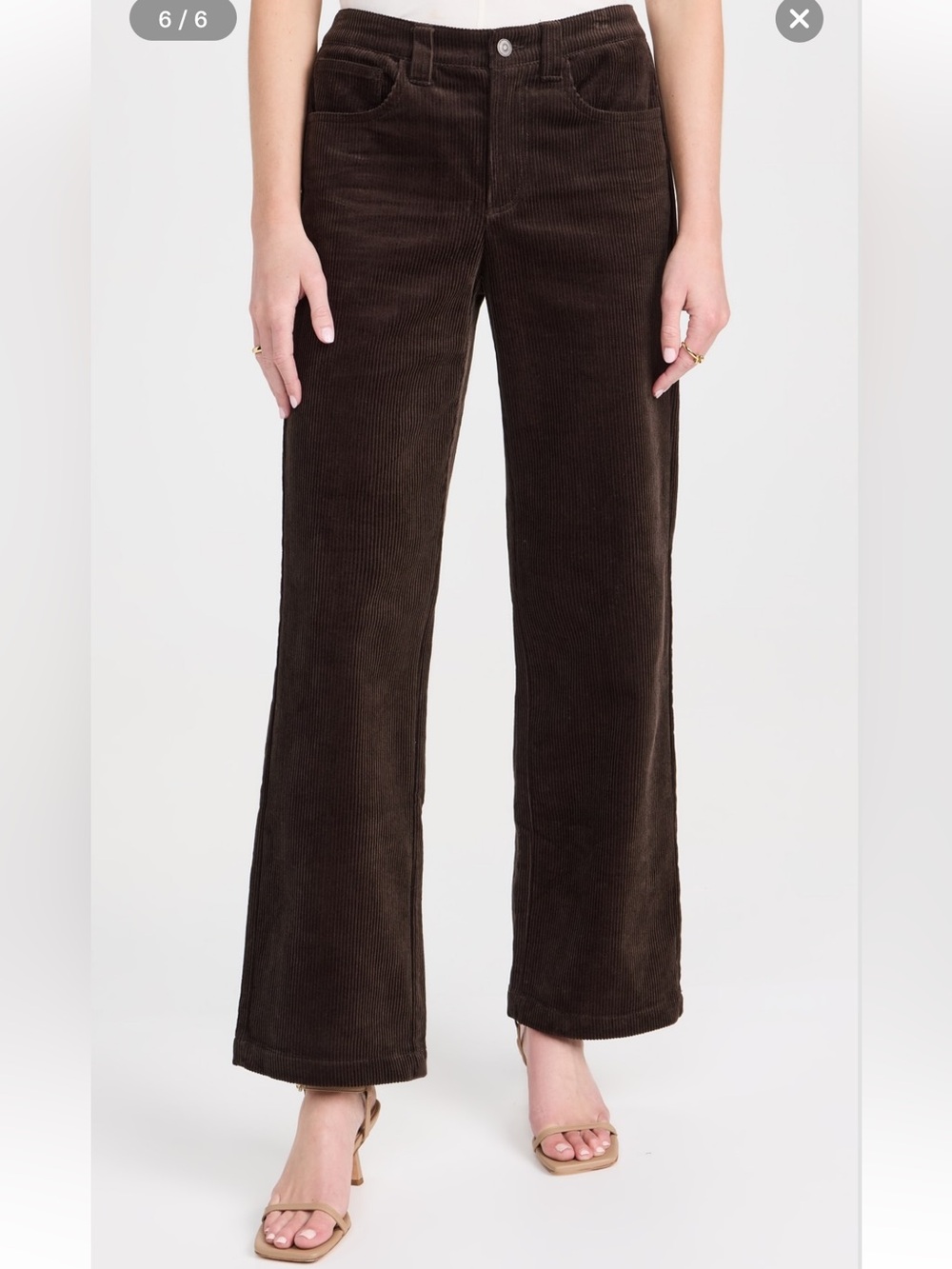 Alex Mill Brown Corduroy Wide Leg High Rise Pants Women’s Size 12